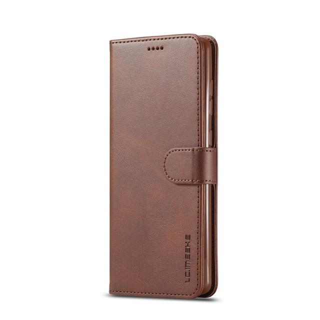 Flip Cases for Samsung a01 / coffee Leather Case for Samsung Galaxy Ultra A01 A21 A51 A71 A81 A91 A11 A41 A70E Luxury Magneti Card Holder Wallet Cover|Flip Cases|