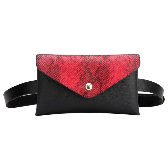 Waist Packs Style A Red Snake Pattern Shoulder Waist Bags Fanny Belt Packs Phone Pouch Women Flap PU Leather Crossbody Casual Messenger Chest Bags|Waist Packs|