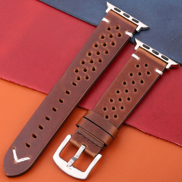 55％ Off | Genuine Leather Strap For Apple Watch Band Serie 7 6 5 4 Se Bracelet 44mm 45mm 40mm 41mm 42mm 49mm Women Men Iwatch Watchband