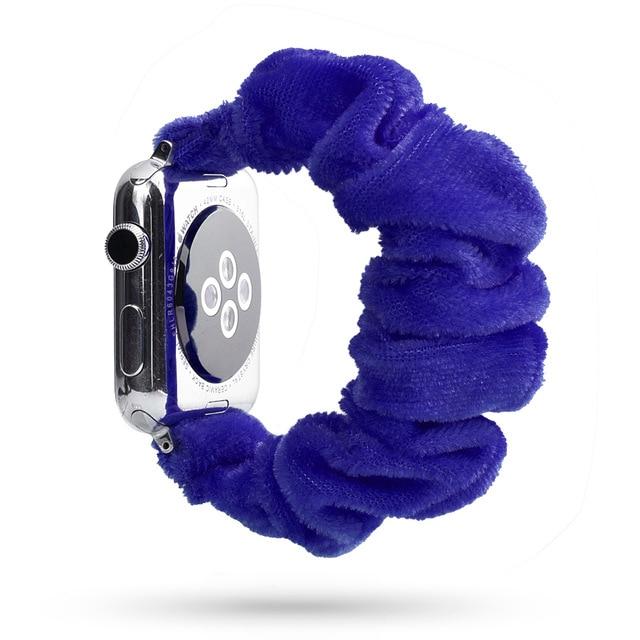 Watchbands 23 Blue / 38mm or 40mm Scrunchie Elastic Watch Straps for iwatch Bracelet 6 5 4 3 40 44mm Watchband for Apple Watch 6 5 4 3 2 38mm 42mm Band Christmas|Watchbands