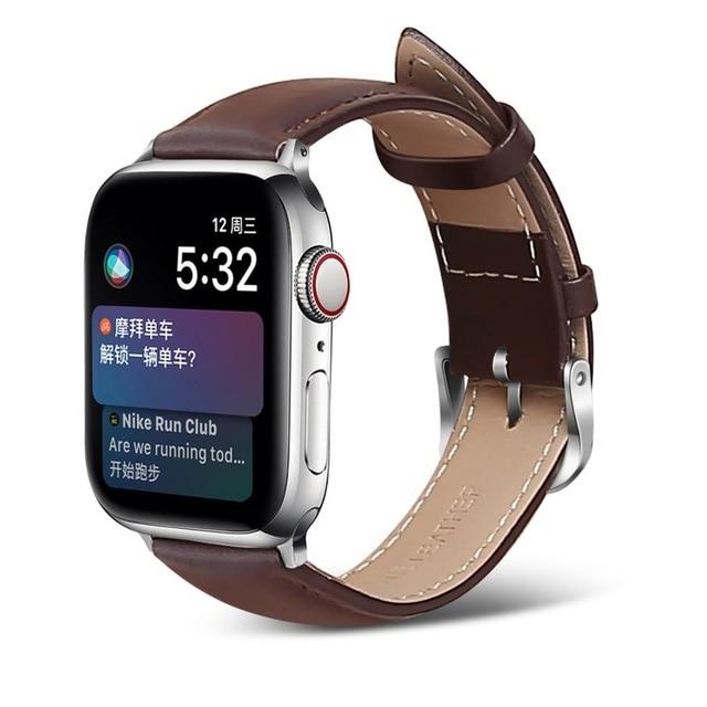Watchbands Dark brown / 38MM or 40MM Strap for Apple watch band 44mm 40mm watchband apple watch 5 4 3 2 1 classic leather bracelet belt iwatch 42mm 38mm Accessories|Watchbands|