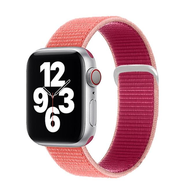 Watchbands official Pomegranate / for 38mm 40mm Sport loop strap for Apple Watch band 40mm 44mm iwatch sereis 6 5 nylon smartwatch bracelet iWatch apple watch 3 band 42mm 38mm|Watchbands|
