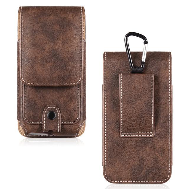 Phone Pouches Dark Brown / 4.7 inch Classical Pouch Leather phone Case For iphone 11 XS X 7 Waist Bag Magnetic holster Belt Clip phone cover for redmi 5 plus|Phone Pouches|