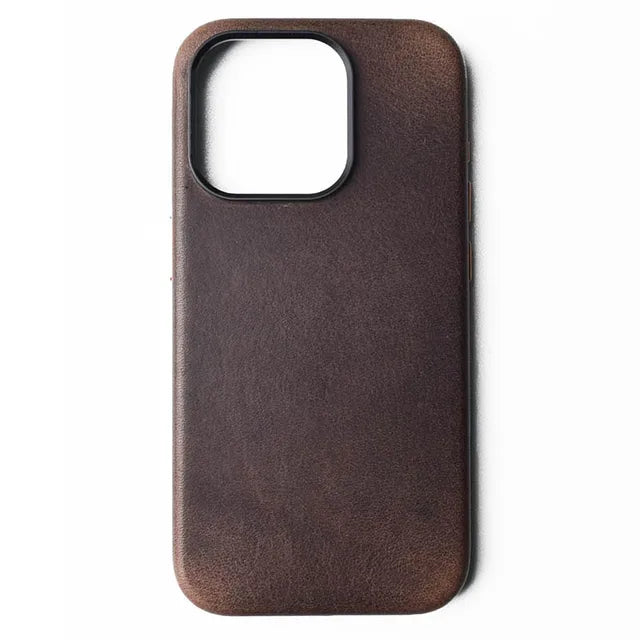 Vegetable-Tanned Leather Case for iPhone 15 Pro Max Quality iPhone 15 Pro Case Leather Strong Magnetic Charging Phone Back Cover