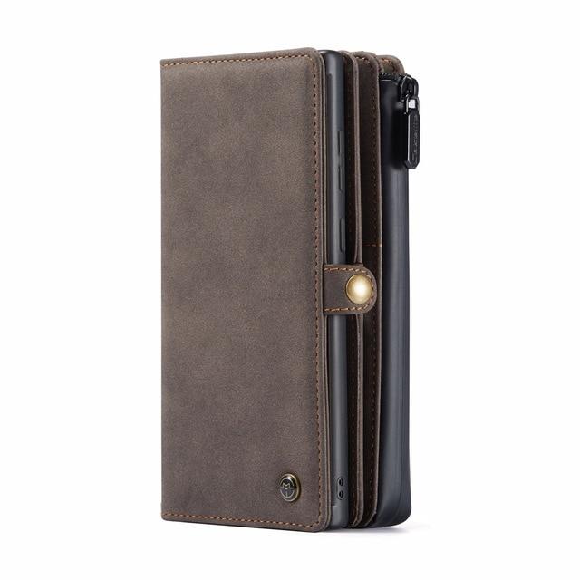 Flip Cases for Note 20 / Dark Brown Detachable Wallet Case for Samsung Galaxy Note 20 Leather Case Luxury Magnetic Card Holder Retro Cover for Samsung Note 20 Ultra|Flip Cases|