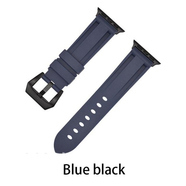 Watchbands blue black / 38MM or 40MM Camouflage Silicone Strap for Apple Watch 5 4 Band 44 Mm 40mm Sport Watchband Bracelet For IWatch Band 38mm 42mm Series 5 4 3 2|Watchbands|