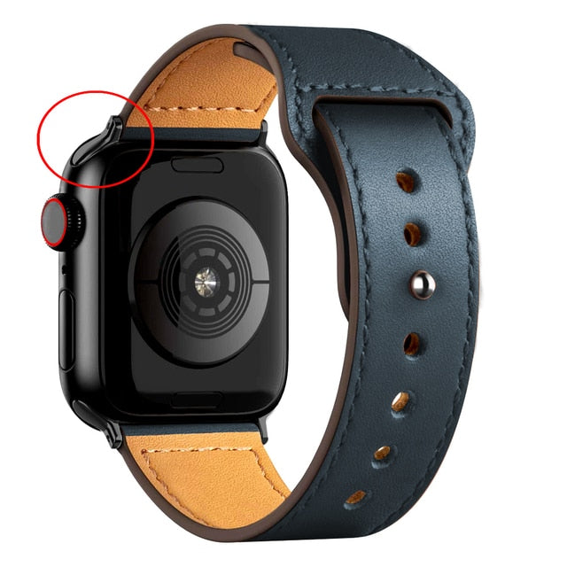Leather Strap For Apple Watch Band 44mm 45mm 41mm 40mm 42mm 38mm