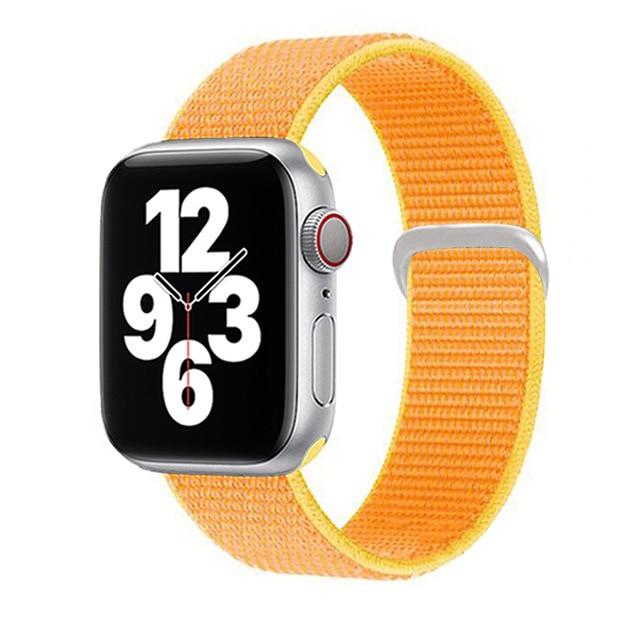 Watchbands 54 light yellow / for 38mm 40mm Sport loop strap for Apple Watch band 40mm 44mm iwatch sereis 6 5 nylon smartwatch bracelet iWatch apple watch 3 band 42mm 38mm|Watchbands|