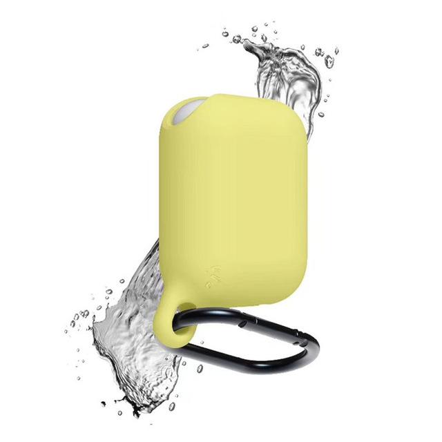 Earphone Accessories Yellow Wireless Earphones Waterproof Soft Silicone Protective Case Cover Full Coverage Scratch Anti-fall Protection for Airpod - US Fast Shipping