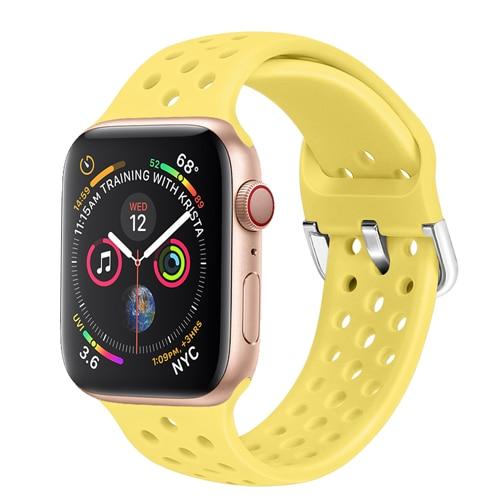 Watchbands Yellow / For 38mm or 40mm Sport Silicone Band for Apple Watch Strap correa apple watch 42mm 38 mm iwatch band 44mm 40mm fashion bracelet watchband 5 4 3 2|Watchbands|