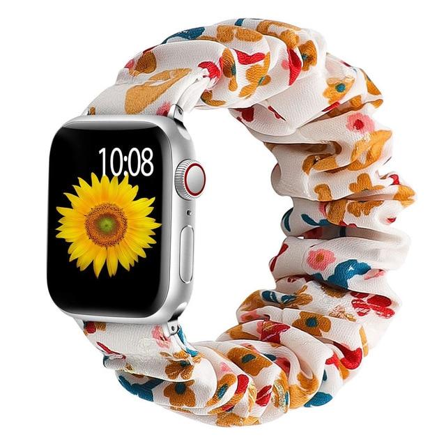 Home Butterfly  gold / 38mm or 40mm / S   (119mm-160mm) Scrunchie Strap For Apple watch band 40mm 44mm 42mm 38mm 42 mm Elastic Nylon bracelet Solo Loop iWatch series 6 5 4 3 se band| |