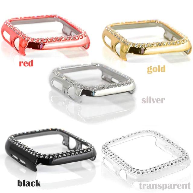 Watch Cases China / Combination 3 / 42mm Case for Apple Watch Cover Series 5 4 3 2 1 38MM 42MM Cases Plated Hard Bumper Bling Crystal Diamonds Glitter Frame Protective|Watch Cases