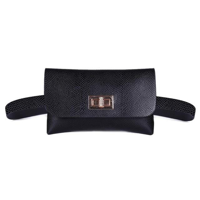 Waist Packs Black Snake Pattern Shoulder Waist Bags Fanny Belt Packs Phone Pouch Women Flap PU Leather Crossbody Casual Messenger Chest Bags|Waist Packs|