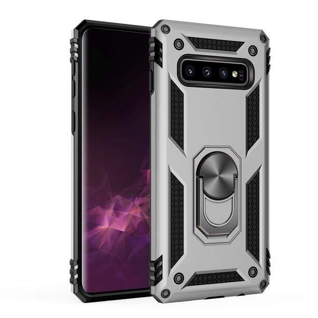 Phone Case & Covers for Galaxy S10 / Silver for Samsung Galaxy S20 S10 S9 S8 Note 10 Plus Case,Military Grade 15ft. Drop Tested Protective Kickstand Magnetic Car Mount Case|Phone Case & Covers|