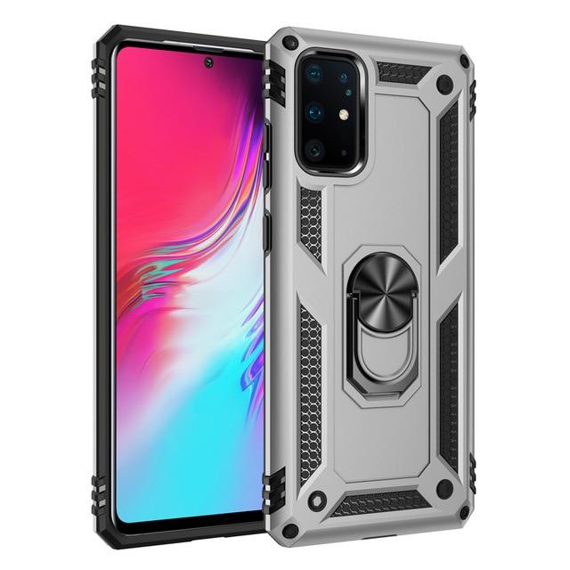 Phone Case & Covers for Galaxy S10 / Silver for Samsung Galaxy S20 S20+/S20 Ultra 5G S10 S9 Note 10 Plus A51 Case,Drop Tested Protective Kickstand Magnetic Car Mount Case|Phone Case & Covers|