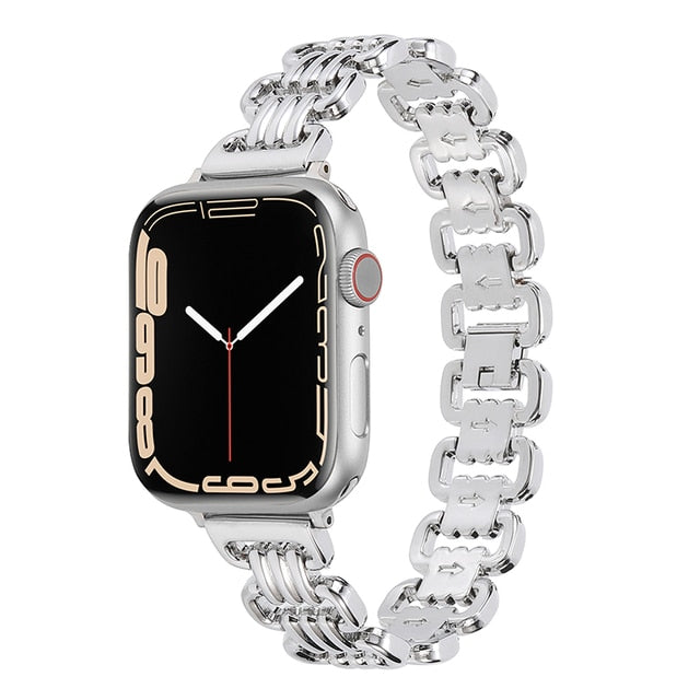 Stainless Steel Chain Strap for Apple Watch Band 8 Ultra 49mm 41mm 45mm Metal Bracelet iWatch serie 7 SE 6 5 4 38/40mm 42mm 44mm| |