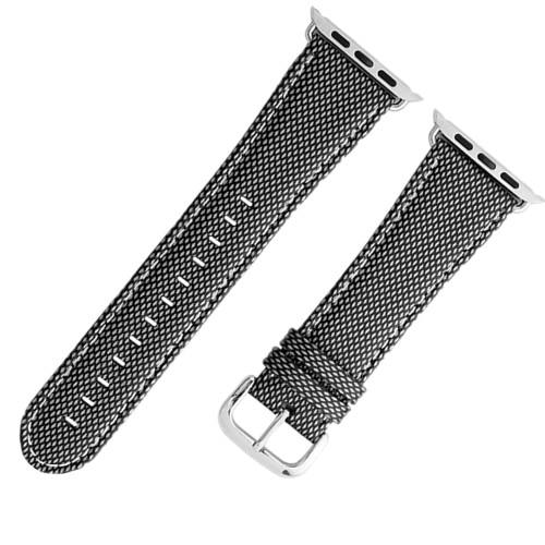 Watchbands Diamond black / 38mm CRESTED Leather Band For Apple Watch series 4 44mm 40mm strap correa iwatch 3 2 1 42mm/38mm Crazy Horse Wrist bracelet belt|Watchbands|