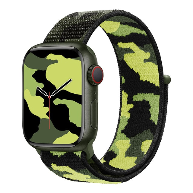 Nylon Loop Band For Apple Watch Strap 44mm 40mm 45mm 41mm 38mm 42mm 44 45 Mm Bracelet Watchband Iwatch Series 3 5 6 Se 7 - Watchbands