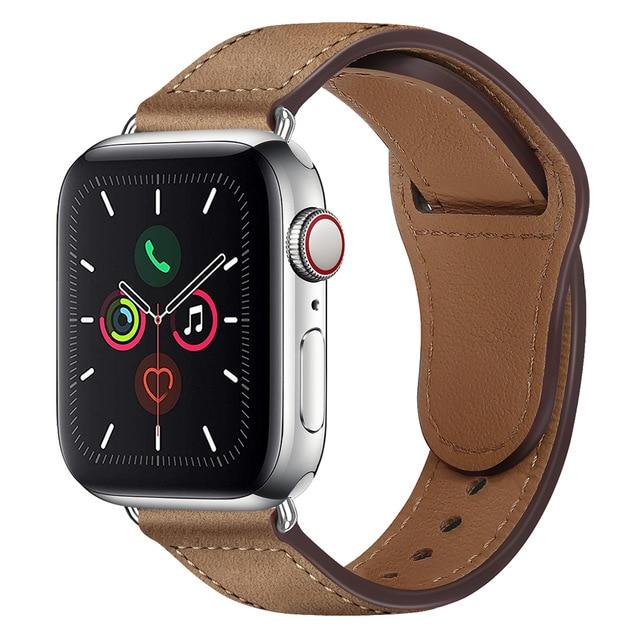 Watchbands S Bronze brown / 38mm or 40mm Genuine Leather strap For Apple watch band 44 mm 40mm for iWatch 42mm 38mm bracelet for Apple watch series 5 4 3 2 38 40 42 44mm|Watchbands|