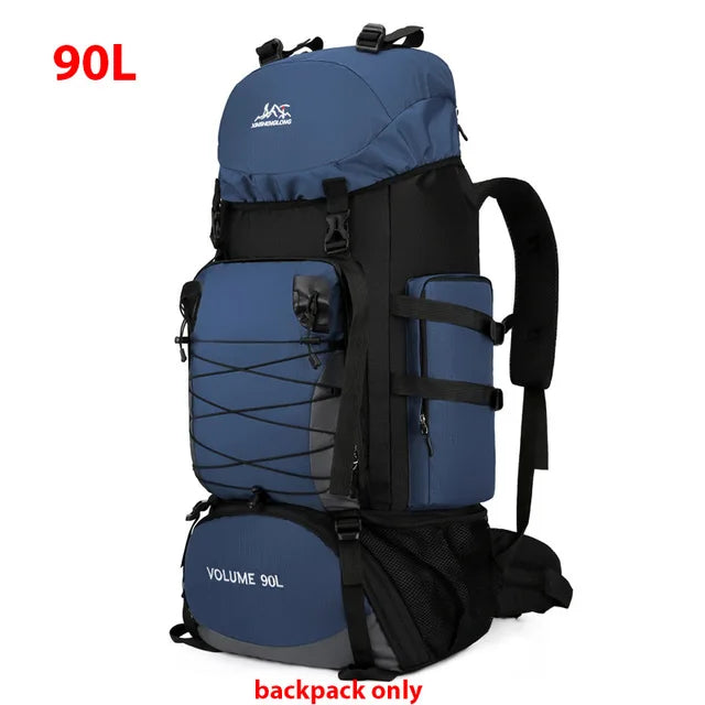 90L Travel Bag Camping Backpack Hiking Army Climbing Bags Mountaineering Large Capacity Sport Bag Outdoor Military Men Rucksack