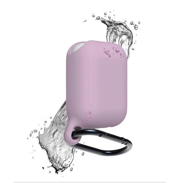 Earphone Accessories Purple Wireless Earphones Waterproof Soft Silicone Protective Case Cover Full Coverage Scratch Anti-fall Protection for Airpod - US Fast Shipping