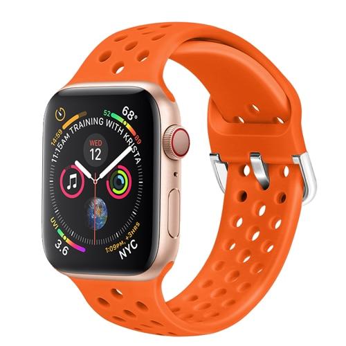 Watchbands Orange / For 38mm or 40mm Sport Silicone Band for Apple Watch Strap correa apple watch 42mm 38 mm iwatch band 44mm 40mm fashion bracelet watchband 5 4 3 2|Watchbands|