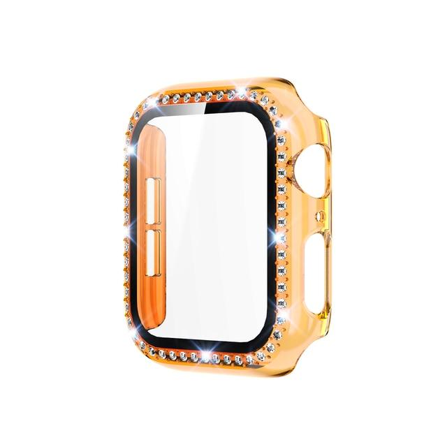 Watch Cases Orange / 38mm Screen Protector PC Bumper Case for Apple watch series 6 SE 5 4 3 Cover Transparent Screen Protector for iWatch 4 3 44MM 42mm|Watch Cases|