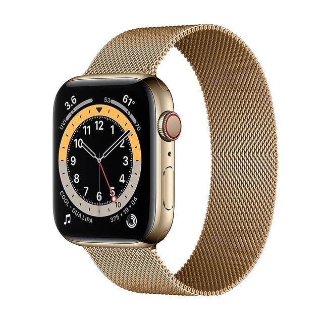 Watchbands Vintage gold / 38mm or 40mm Milanese Loop Strap For Apple Watch Band Series 6 5 4 Premium Steel Metal Bracelet Correa iWatch 38mm 40mm 42mm 44mm Wristband |Watchbands|