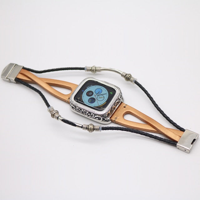 Retro Handmade Beads Premium Leather Vintage Wristband Series 7 6 5