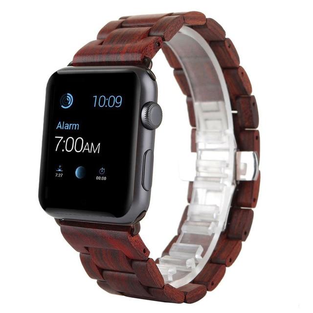 Watchbands Red sandalwood / 38mm or 40mm Apple Watch Band Series 6 5 4 Band Stylish Wooden Strap Wood Watchband