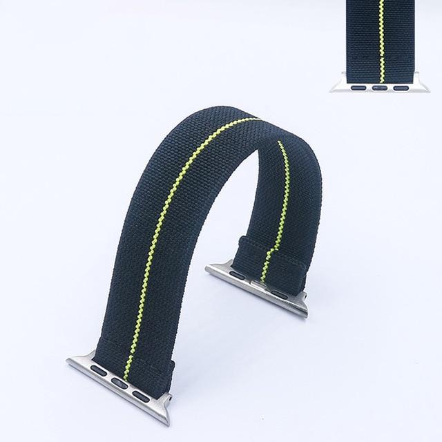 Watchbands black yellow / 38 or40mm / S-122mm band length Solo Watch Band for Apple Watch 6 5 4 SE 38mm 40mm Elastic Nylon Loop Strap 42mm 44mm for iwatch 6 5 4 3 Sport Watch Bracelet|Watchbands|