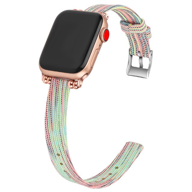 Nylon Strap for Apple Watch Band Series 7 6 5 4 Houndstooth Watchband