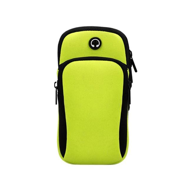 Running Bags Green Color Gym Bag Sport Accessories Running Wrist Band Bag Outdoor Sports Phone Arm Package Hiking Cell Strap Pocket Strong And Durable|Running Bags