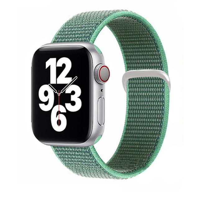 Watchbands 12 Spearmint green / for 38mm 40mm Sport loop strap for Apple Watch band 40mm 44mm iwatch sereis 6 5 nylon smartwatch bracelet iWatch apple watch 3 band 42mm 38mm|Watchbands|