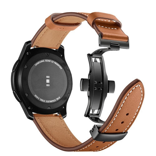 Italy Leather strap For samsung galaxy watch 3 45mm/46mm Gear s3 frontier belt bracelet Huawei gt 2 2e Pro 46 mm 22mm watch Band|Watchbands|