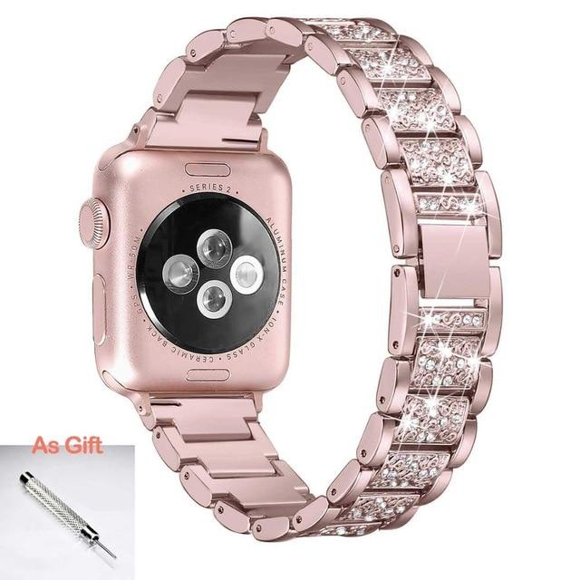 Watchbands rose pink / 38mm or 40mm TOOL Blue Bands For Apple Watch 6 5 4 SE 40mm 44mm watchband correa women pulseira bracelet for iwatch series 6 5 4 3 Strap 38mm 42mm|Watchbands|