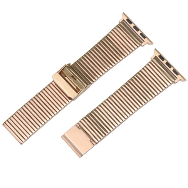 Steel Strap For Apple Watch Band Series 7 6 5 4 Premium Metal Bracelet