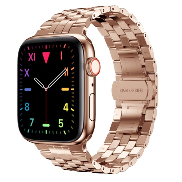 Premium Steel Metal Strap for Apple Watch Band Series 7 6 5 4 Bracelet iWatch 38mm 40mm 41mm 42mm 44mm 45mm Men Wristband|Watchbands|