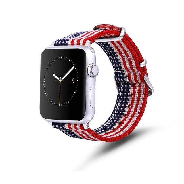 Watchbands Stars and stripes / For 38MM and 40MM Soft Breathable Replacement Strap for iwatch series 4 5 40MM 44MM Sport Loop Band For Apple Watch Series 5 3/2/1 38MM 42MM Nylon|Watchbands|