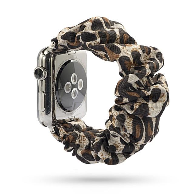 Watchbands 10 Leopard / 38mm or 40mm Scrunchie Elastic Watch Straps for iwatch Bracelet 6 5 4 3 40 44mm Watchband for Apple Watch 6 5 4 3 2 38mm 42mm Band Christmas|Watchbands