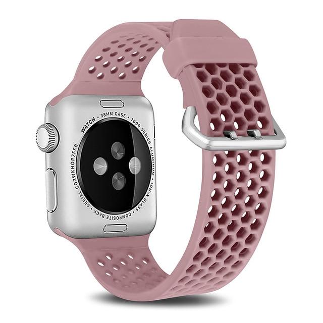 Watchbands light pink / 38 or 40 mm Summer Sport Silicon bands for apple watch 5 4 38 42mm replacement strap for iWatch 4 3 2 40 44mm for apple watch bracelet|Watchbands|