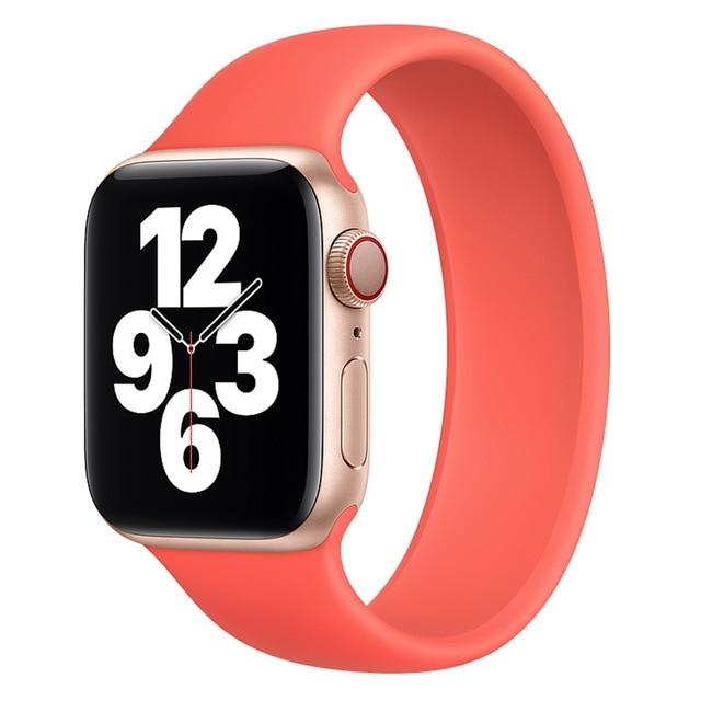 Watchbands Pink Citrus / 38mm or 40mm / S     130-150mm Solo Loop Strap for Apple Watch 5 Band 44mm 40mm iWatch bands 38mm 42mm Belt Silicone bracelet watchband for series 6 5 4 3 2 SE|Watchbands|