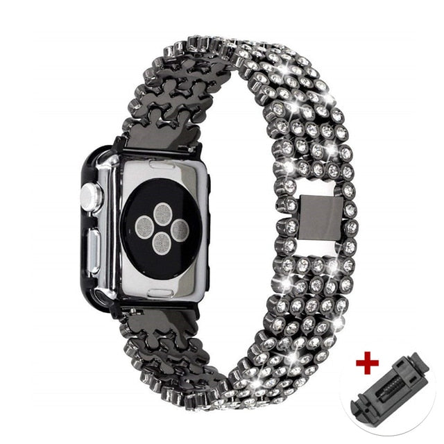 Stainless Steel Watch Band Strap For Apple Watch 7 41 45mm 6 Se 5 4 40 44mm Wristband For Iwatch 3 38 42mm Baracelet - Watchbands