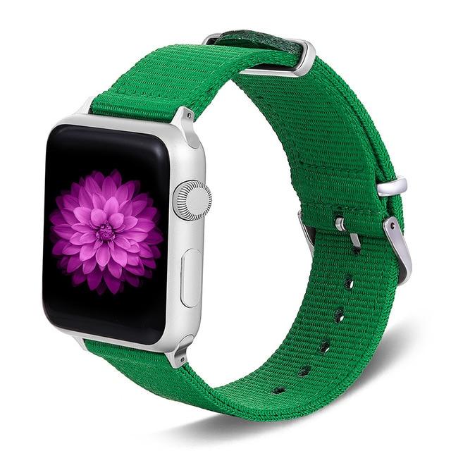 Watchbands Grass green / For 38MM and 40MM Soft Breathable Replacement Strap for iwatch series 4 5 40MM 44MM Sport Loop Band For Apple Watch Series 5 3/2/1 38MM 42MM Nylon|Watchbands|