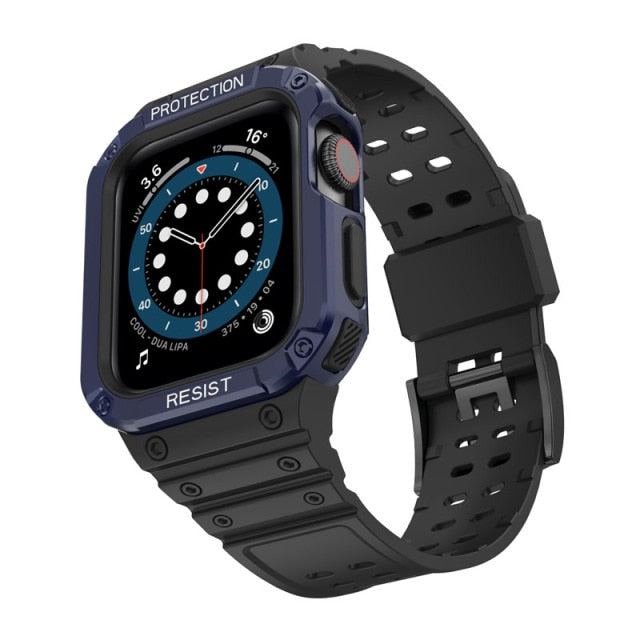 Strap + Case Series 6 5 4 With Bumper Case Rugged Bands |Watchbands|