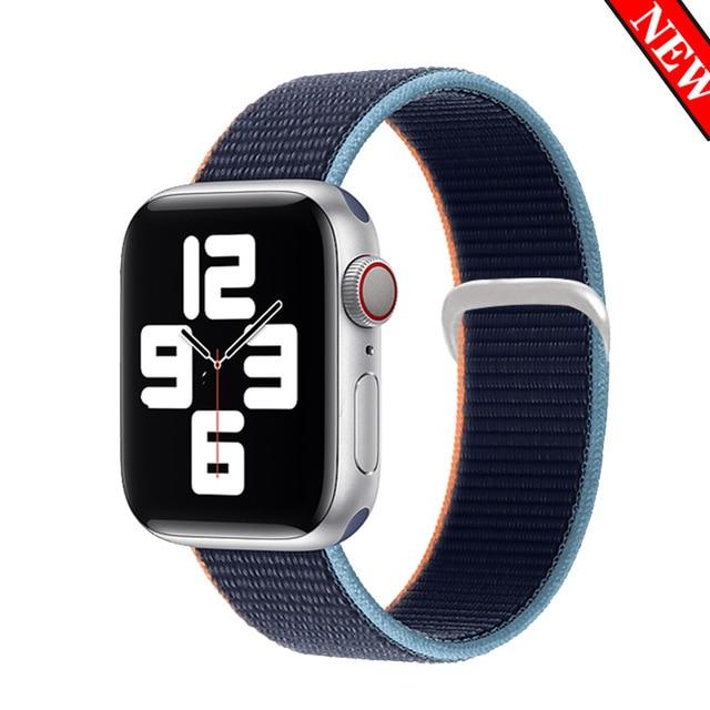 Watchbands Deep Navy / for 38mm 40mm Sport loop strap for Apple Watch band 40mm 44mm iwatch sereis 6 5 nylon smartwatch bracelet iWatch apple watch 3 band 42mm 38mm|Watchbands|