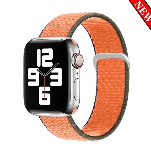 Watchbands kumquat / for 38mm 40mm Sport loop strap for Apple Watch band 40mm 44mm iwatch sereis 6 5 nylon smartwatch bracelet iWatch apple watch 3 band 42mm 38mm|Watchbands|