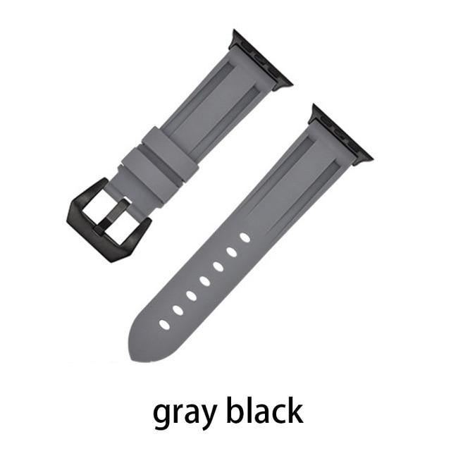 Watchbands gray black / 38MM or 40MM Camouflage Silicone Strap for Apple Watch 5 4 Band 44 Mm 40mm Sport Watchband Bracelet For IWatch Band 38mm 42mm Series 5 4 3 2|Watchbands|