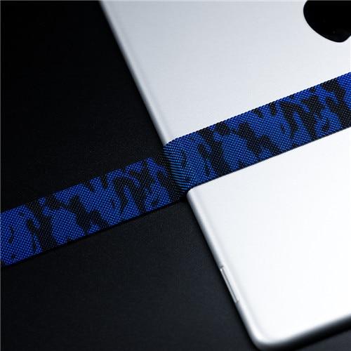 Watchbands Blue Camo / 38mm/40mm high quality milanese magnetic loop apple Watch band, Watchbands