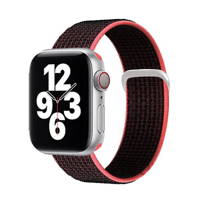 Watchbands 17 red black / for 38mm 40mm Sport loop strap for Apple Watch band 40mm 44mm iwatch sereis 6 5 nylon smartwatch bracelet iWatch apple watch 3 band 42mm 38mm|Watchbands|